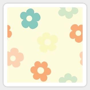 Chunky Retro Flowers - Cute Pastel Combo Sticker